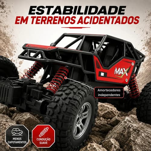 Pneus de Borracha e Tração 4x4 Terreno Acidentado