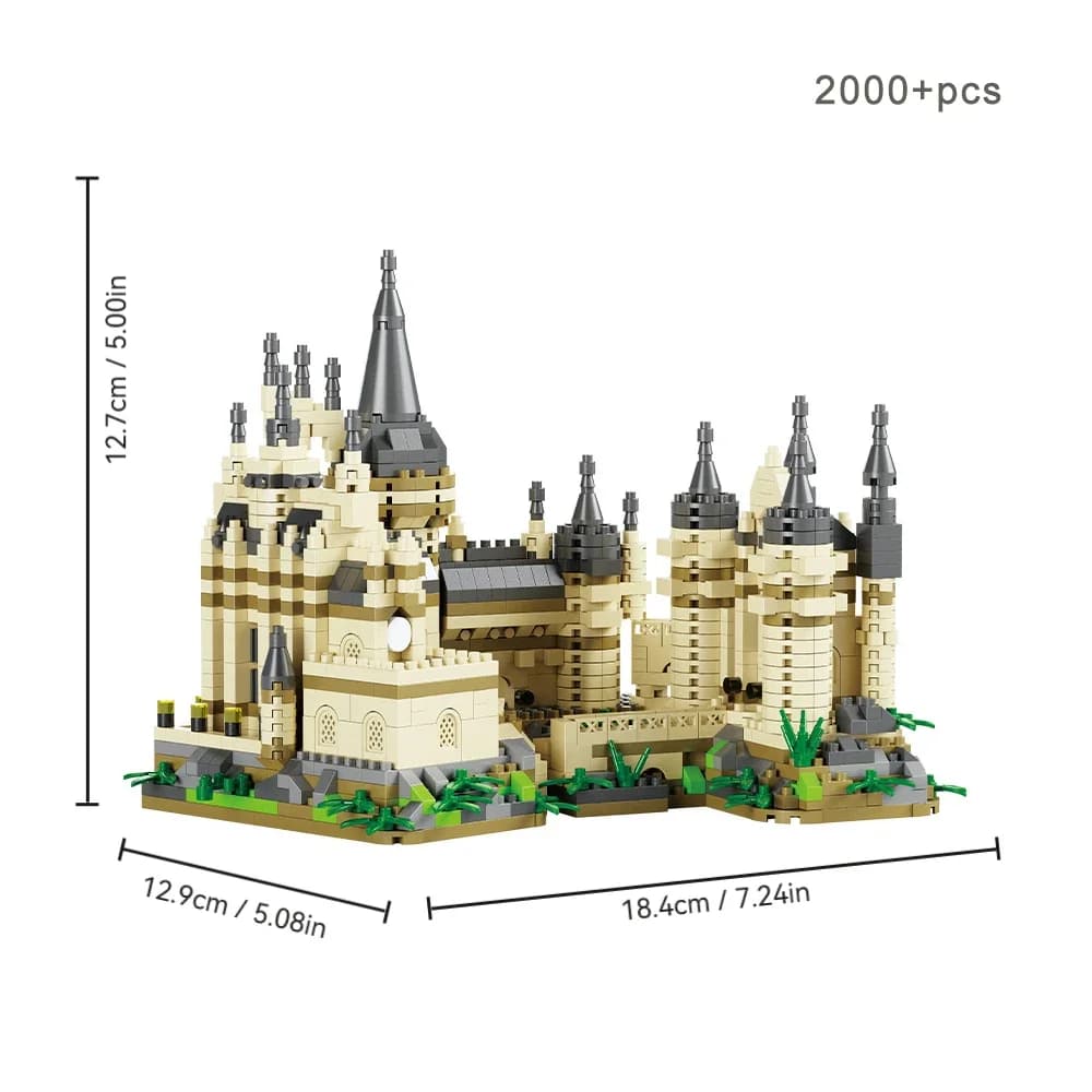 Blocos de Montar Castelo Mágico Medieval 2000 Peças (Hogwarts MOC)