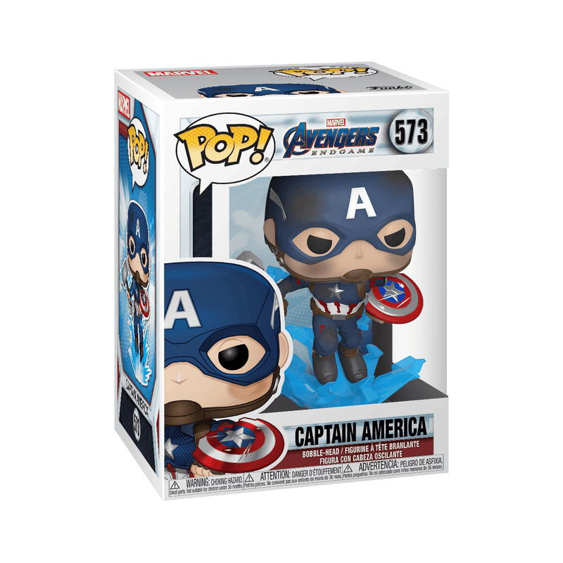 Caixa Original Funko Pop Marvel Avengers Endgame Capitão América 573 Window Box
