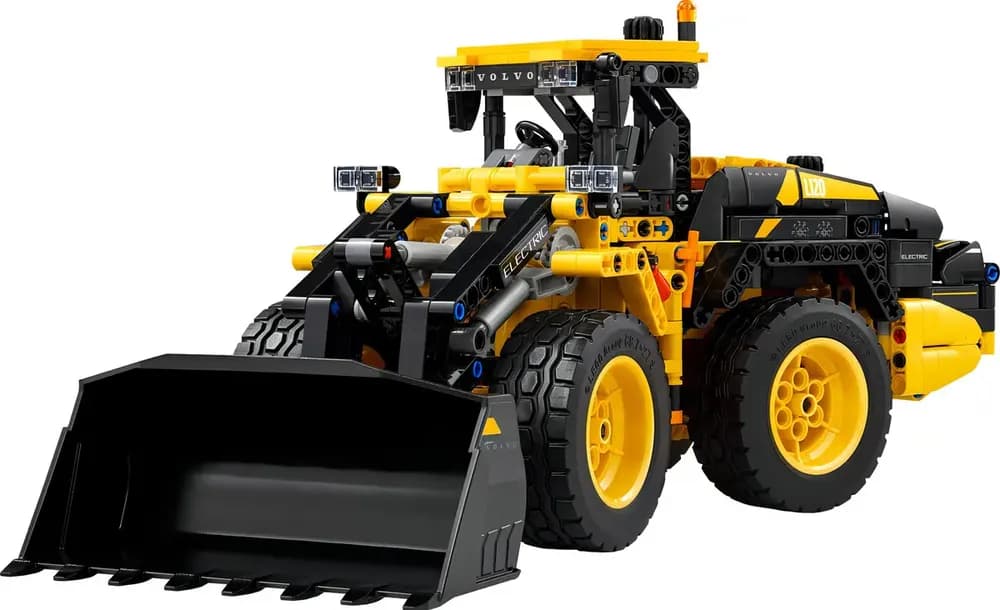 Visão Frontal e Pneus Pesados da Carregadeira Volvo L120 LEGO Technic