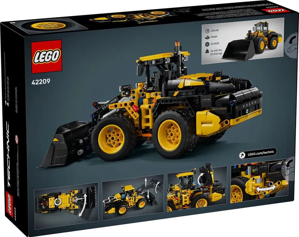 Verso da Caixa com Funções Mecânicas Articulação e Direção LEGO 42209