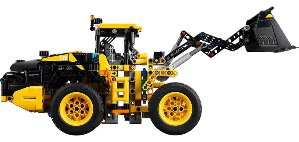 Vista Lateral com Caçamba Elevada em Carga Máxima LEGO 42209