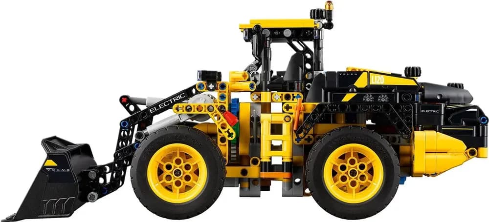 Vista Lateral com Caçamba Rebaixada Carregadeira LEGO Technic Volvo