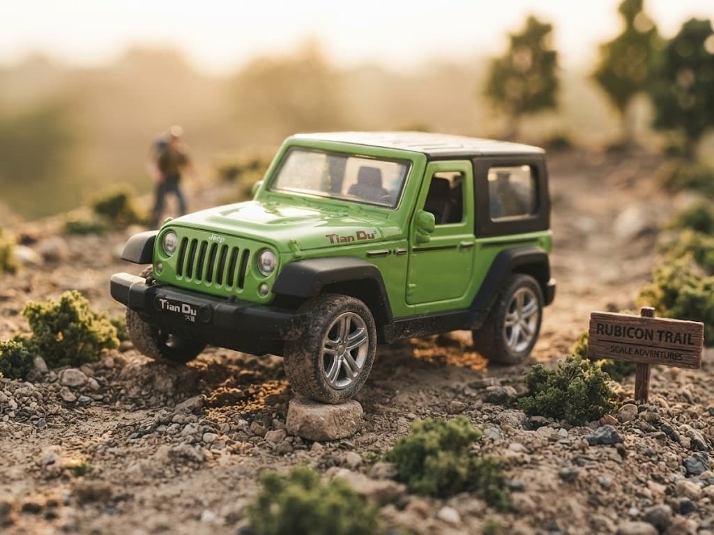 Miniatura Jeep Wrangler Off-Road (Escala 1:28) – Tian Du Die-Cast