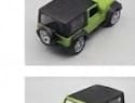 Vista superior e teto rígido do Jeep Wrangler Die-Cast