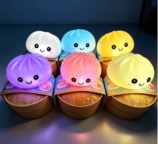 Luminária Pãozinho LED Squishy - Cores