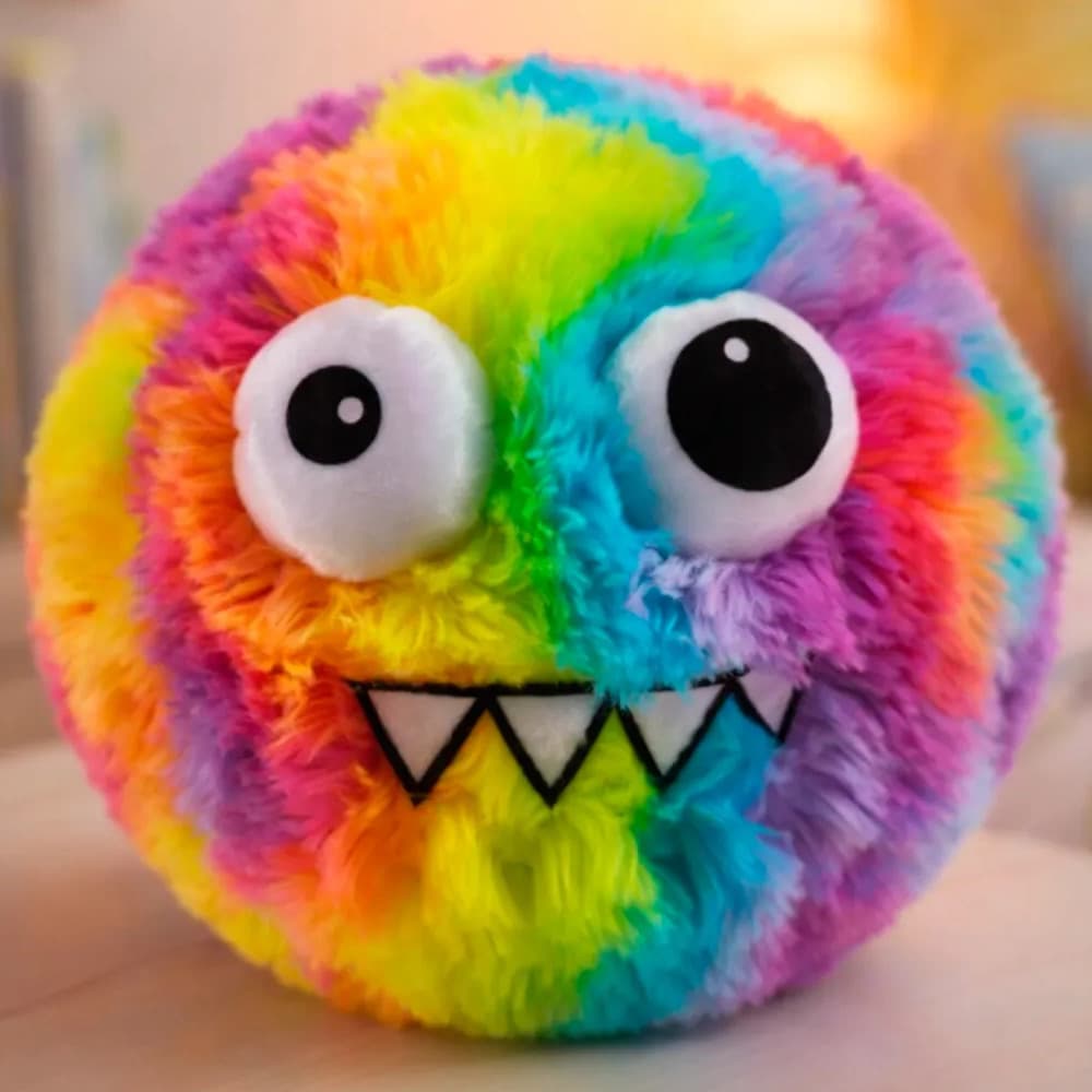 Bola de Pelúcia Inflável Monstrinhos Coloridos + Bomba de Ar