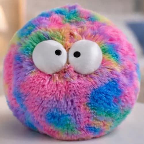 Bola de Pelúcia Inflável Monstrinhos Coloridos + Bomba de Ar