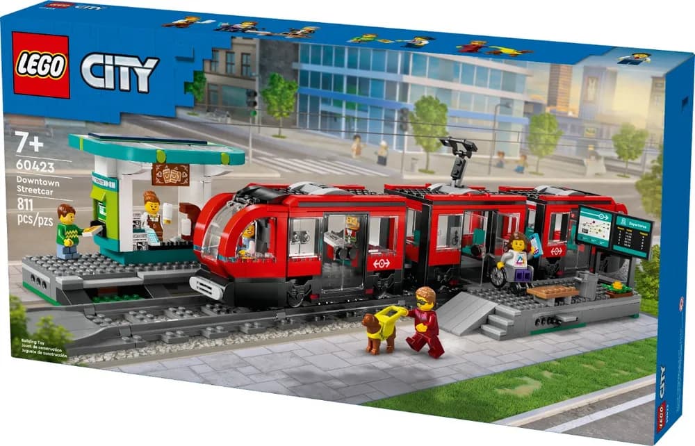 Visão 3D da Caixa LEGO City 60423 com Detalhes da Estação