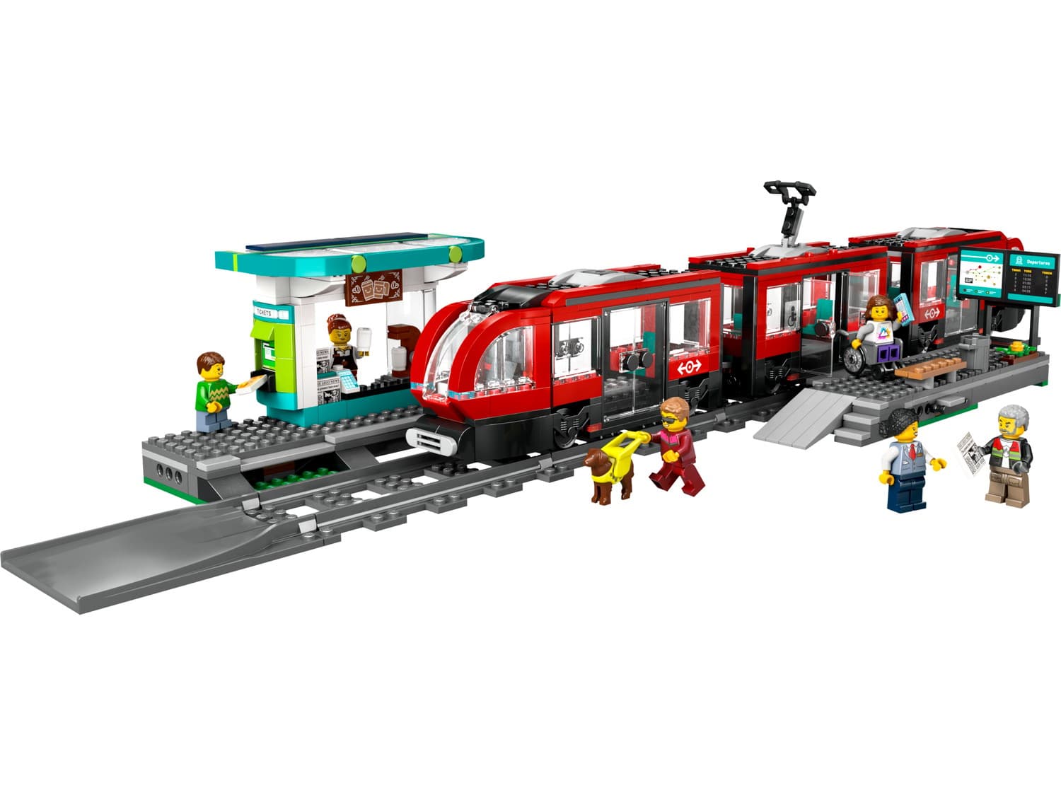 Bonde Articulado e Estação LEGO City 60423 com Minifiguras e Acessórios