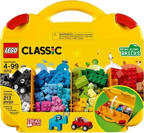 Maleta LEGO Classic 10713 Aberta com Divisórias e Peças Coloridas