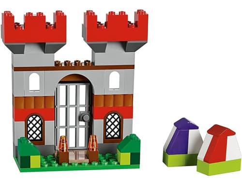 Interior da Caixa com Pacotes de Peças e Separador LEGO