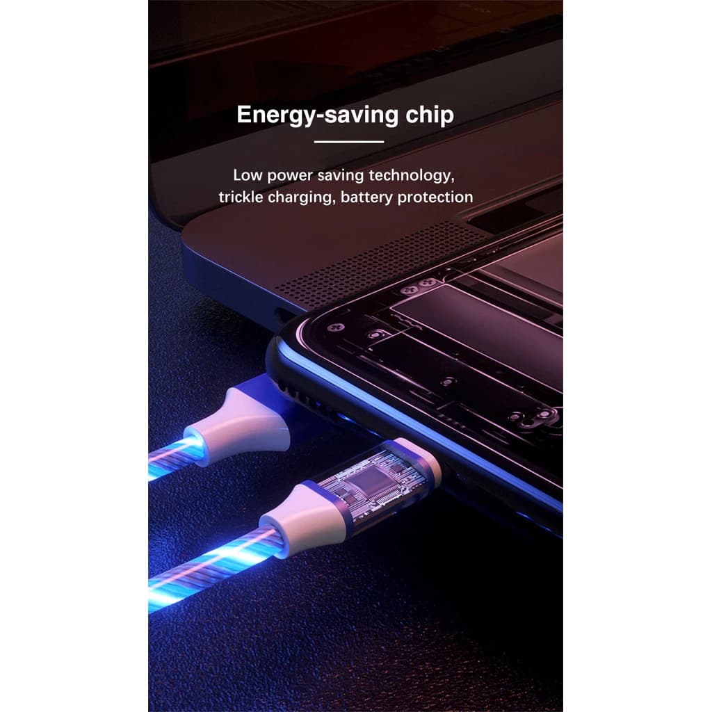 Cabo USB LED com Chip Inteligente de Economia e Proteção de Bateria