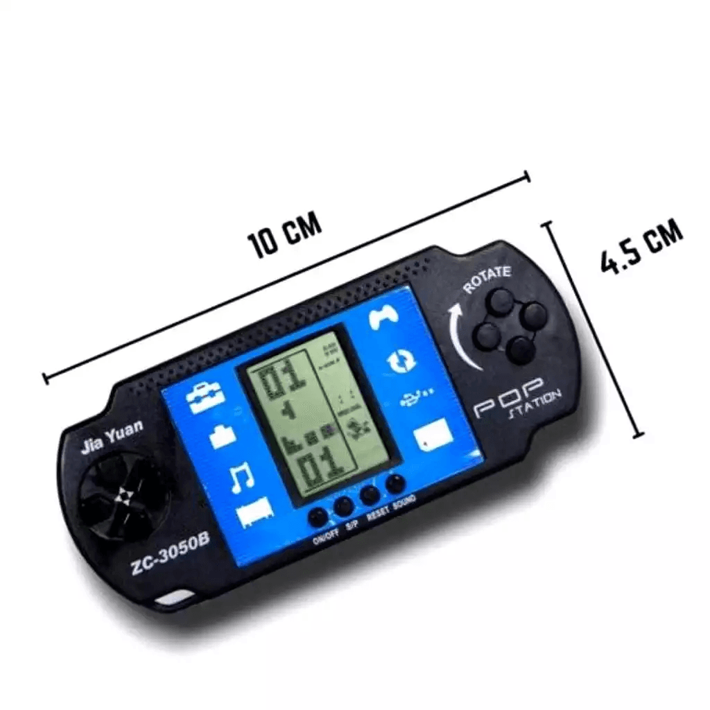 Mini Game Pop Station Dimensões 10cm x 4.5cm Tela LCD Ativa