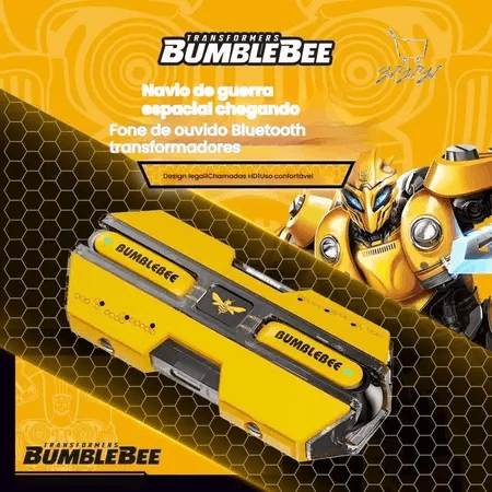 Fone de Ouvido Bluetooth Transformers Bumblebee TWS 5.3 Gamer