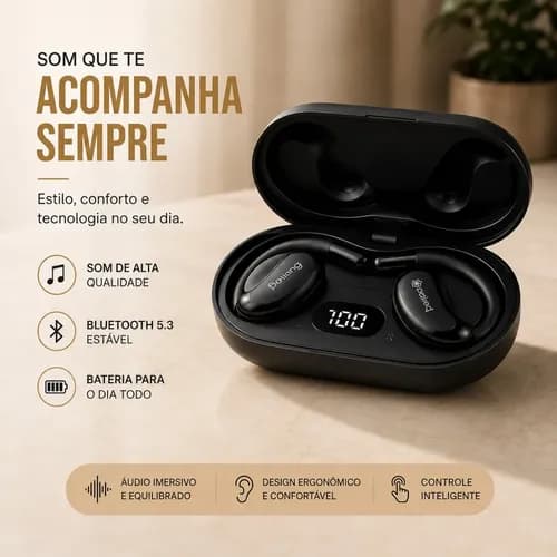 Fone de Ouvido Bluetooth TWS Peining PEI-P101 Branco - Foto 3