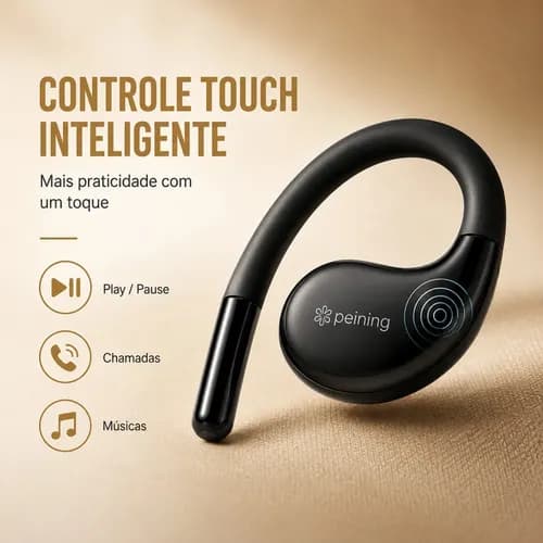 Fone de Ouvido Bluetooth TWS Peining PEI-P101 Branco - Foto 5