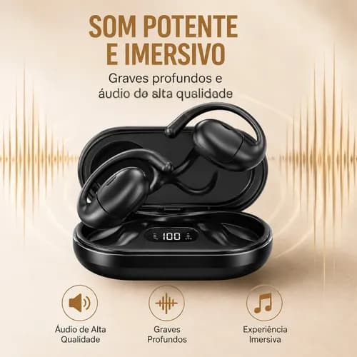 Fone de Ouvido Bluetooth TWS Peining PEI-P101 Branco - Foto 6