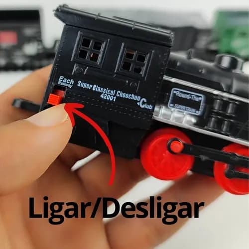Brinquedo Trem Ferrorama Grande 270cm Trilho Movido À Pilhas - Imagem 3