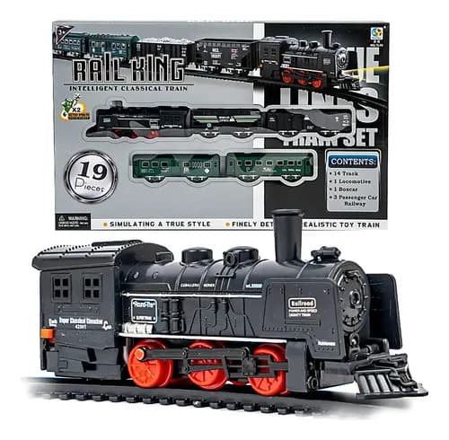 Brinquedo Trem Ferrorama Grande 270cm Trilho Movido À Pilhas - Imagem 5