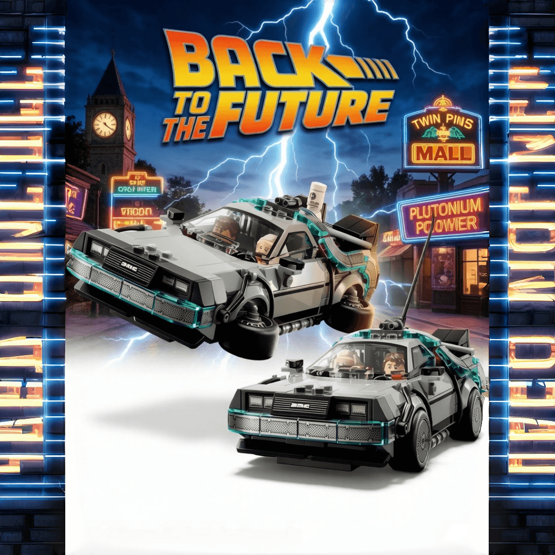 Blocos de Montar DeLorean Máquina do Tempo — De Volta Para o Futuro MOC - Foto 5