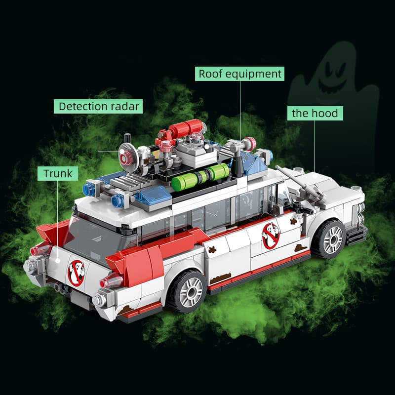 Blocos de Montar Carro Caça-Fantasmas Ecto-1 562pcs MOC Retrô - Imagem 2