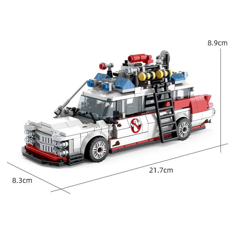 Blocos de Montar Carro Caça-Fantasmas Ecto-1 562pcs MOC Retrô - Imagem 6