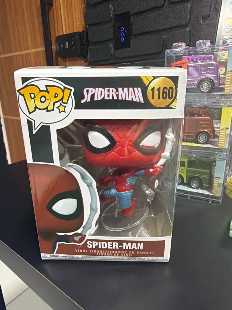 Foto real do Funko Pop Homem-Aranha 1160 na embalagem