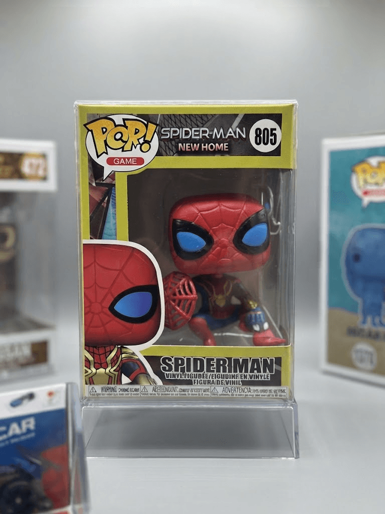 Foto real da caixa Funko Pop Spider-Man New Home 805