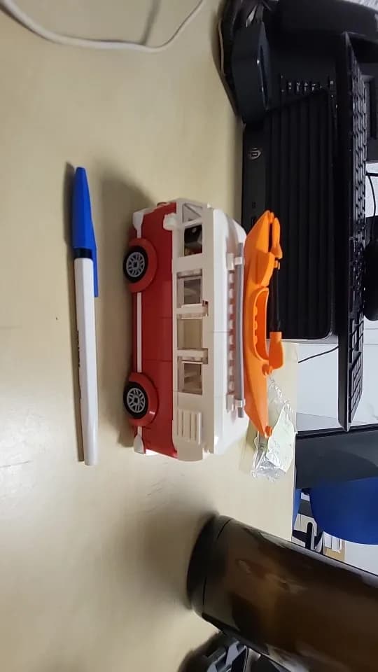 Blocos de Montar Kombi Clássica T1 Camper Van MOC Retrô - Imagem 10