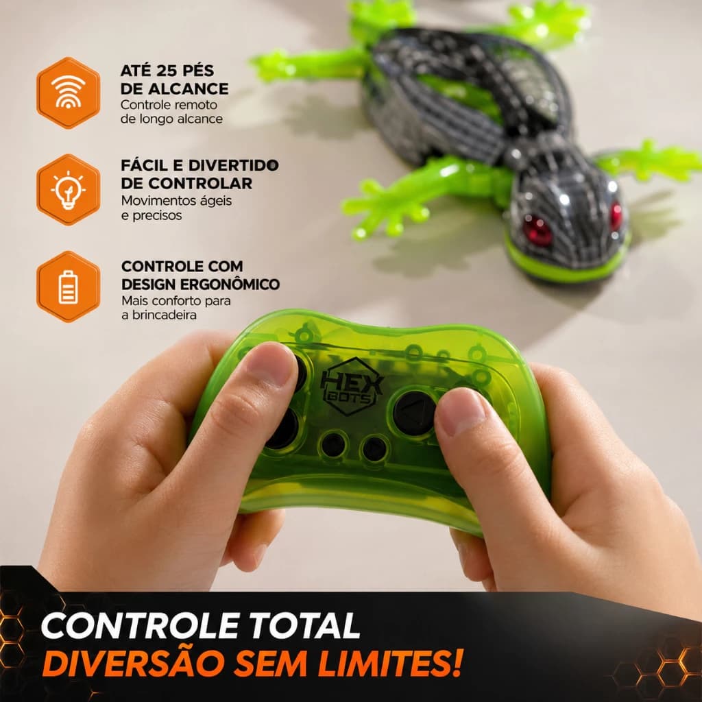 Controle Remoto Ergonômico de Longo Alcance para Lagarto Robô