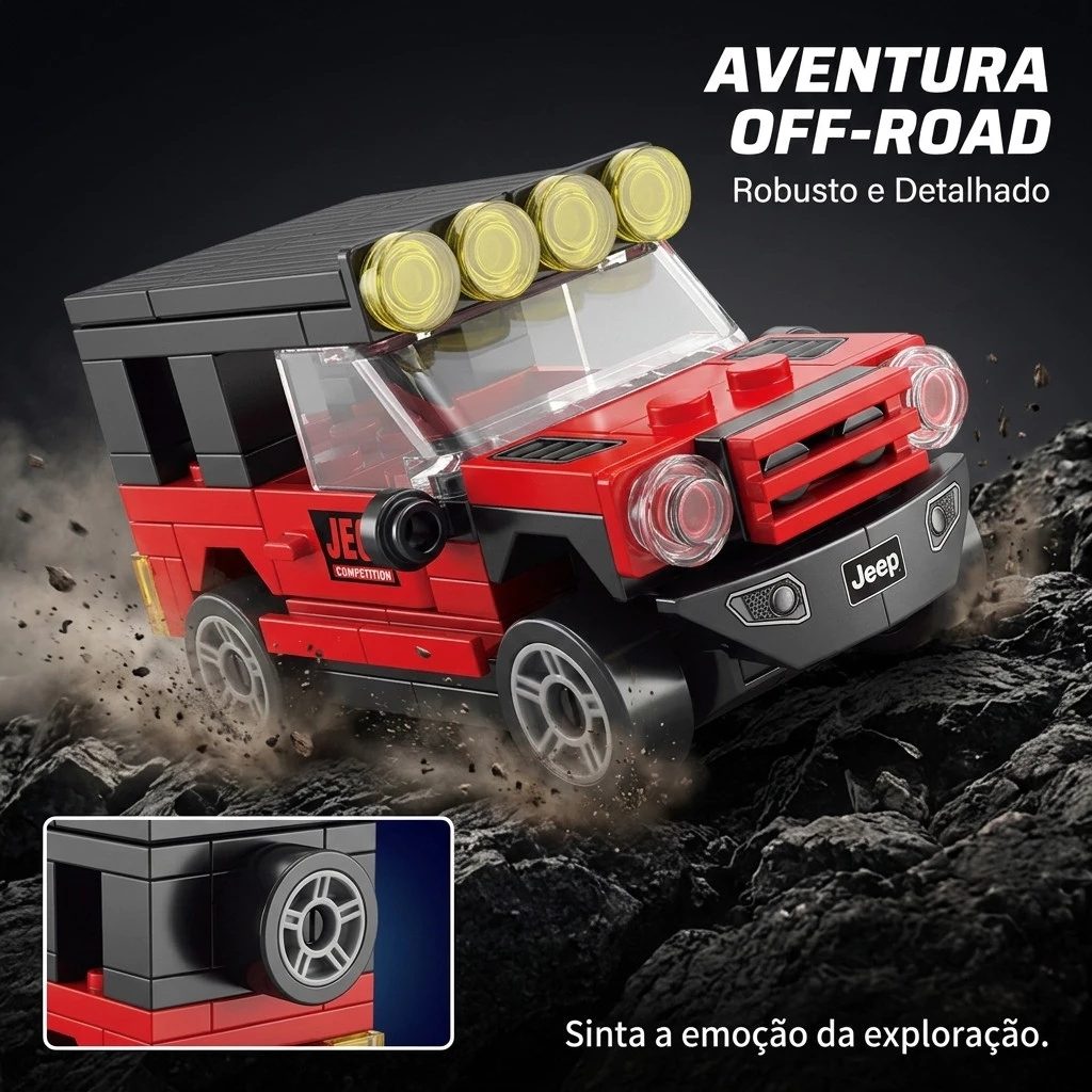 Blocos de Montar Carrinho de Fricção DIY 70pcs — Brinquedo Educativo